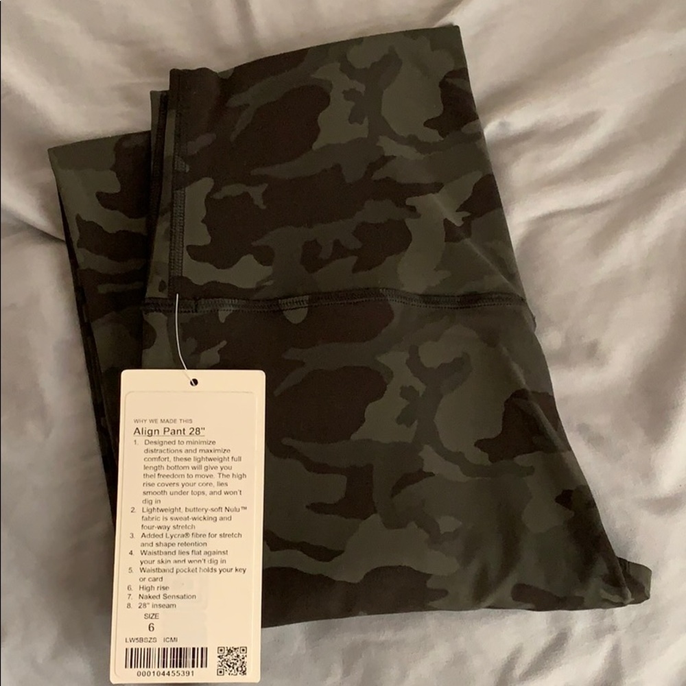 Lululemon Align Pant II 28” NWT Camo